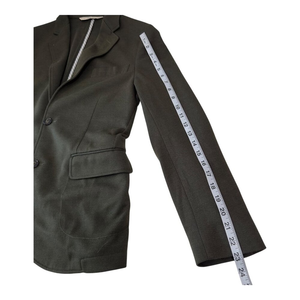 H.E. By Mango Slim Fit Mens Olive Green Blazer Ja… - image 8